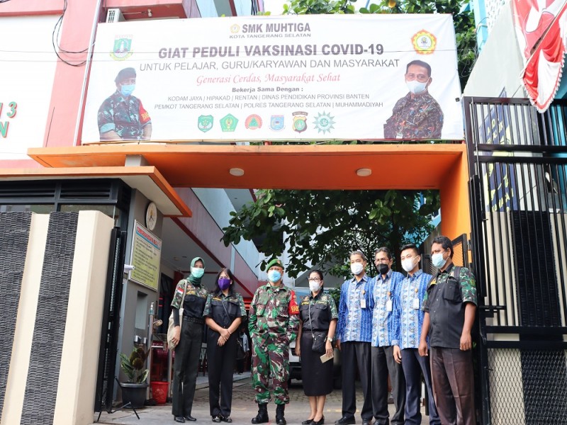 Foto Kegiatan Vaksin Covid-19 SMK Muhammadiyah 3 Tangerang Selatan